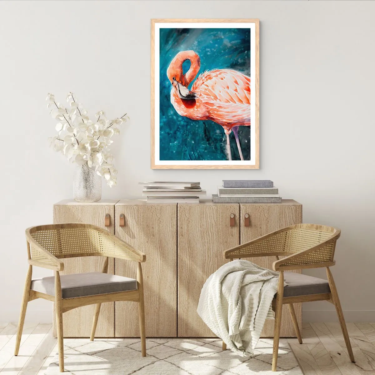 Plakat w ramie jasny dąb - Dekoracyjny z natury - 70x100 cm