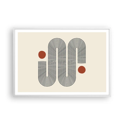 Plakat w białej ramie - Od początku do końca - 100x70 cm