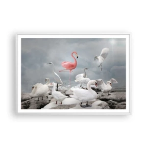 Plakat w białej ramie - Skąd się tu wziąłem? - 100x70 cm
