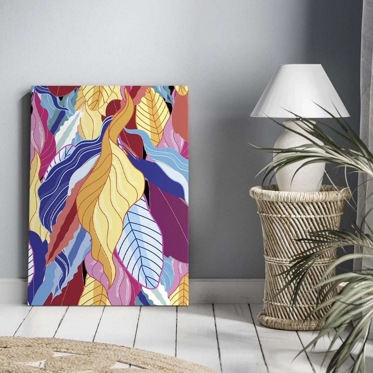 Obraz na płótnie - Kolorowy bałagan - 65x120 cm