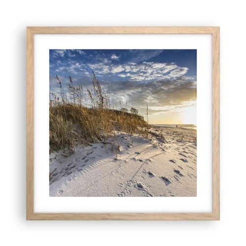 Plakat w ramie jasny dąb - Zaproszenie na spacer - 40x40 cm