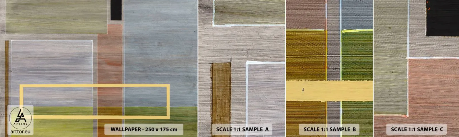 Fototapeta Próbka Standard Eco - Prosto i spokojnie - Abstrakcja, Sztuka Nowoczesna, Prostokąty - 100x30 cm