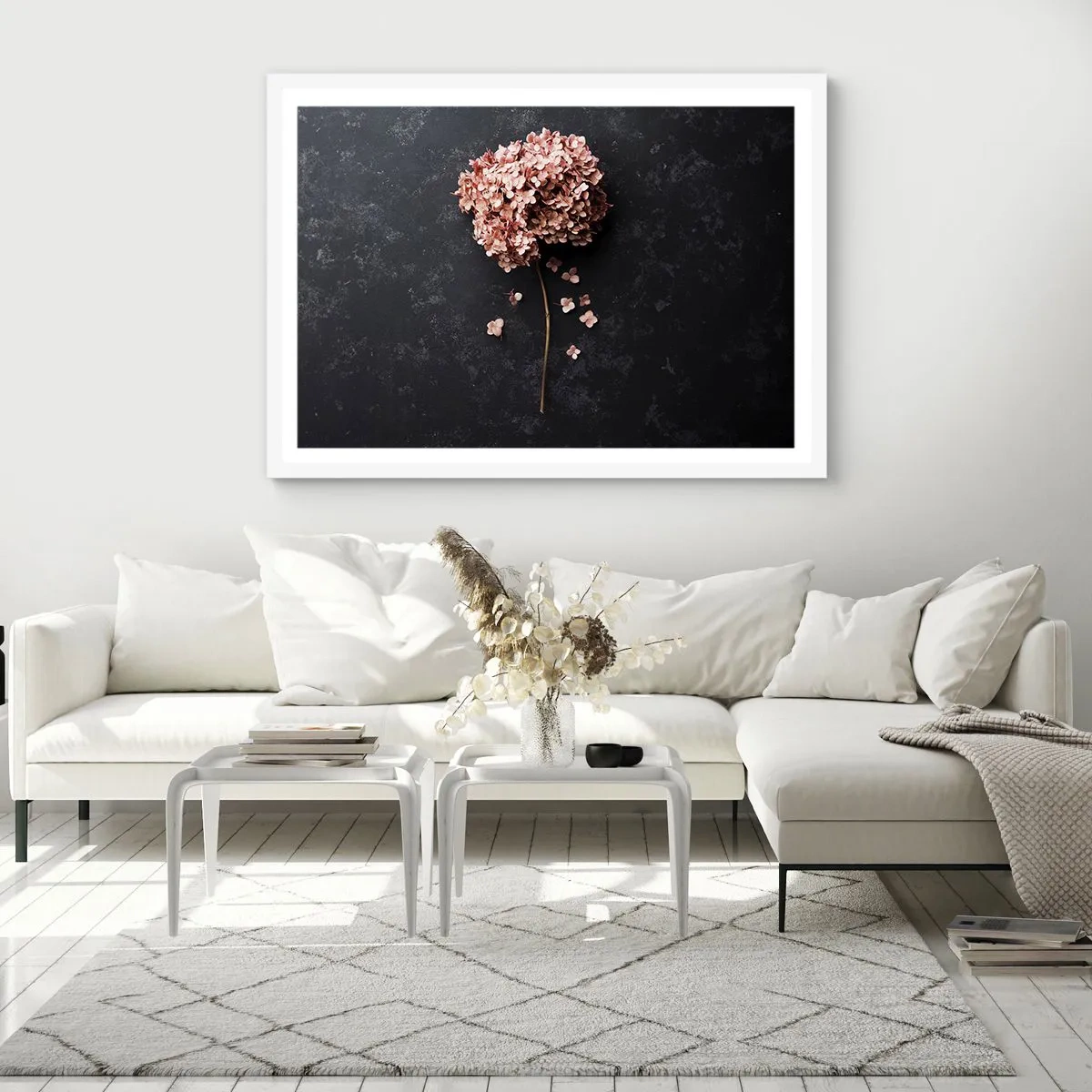 Plakat w białej ramie - Prawdziwie romantyczny znak - 100x70 cm
