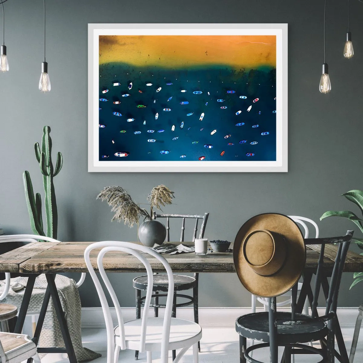 Plakat w białej ramie - Wakacyjna gra - 91x61 cm