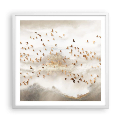 Plakat w białej ramie - Już czas… - 60x60 cm