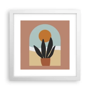 Plakat w białej ramie - Drobne radości - 30x30 cm