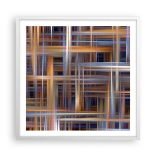 Plakat w białej ramie - Utkane ze światła - 60x60 cm