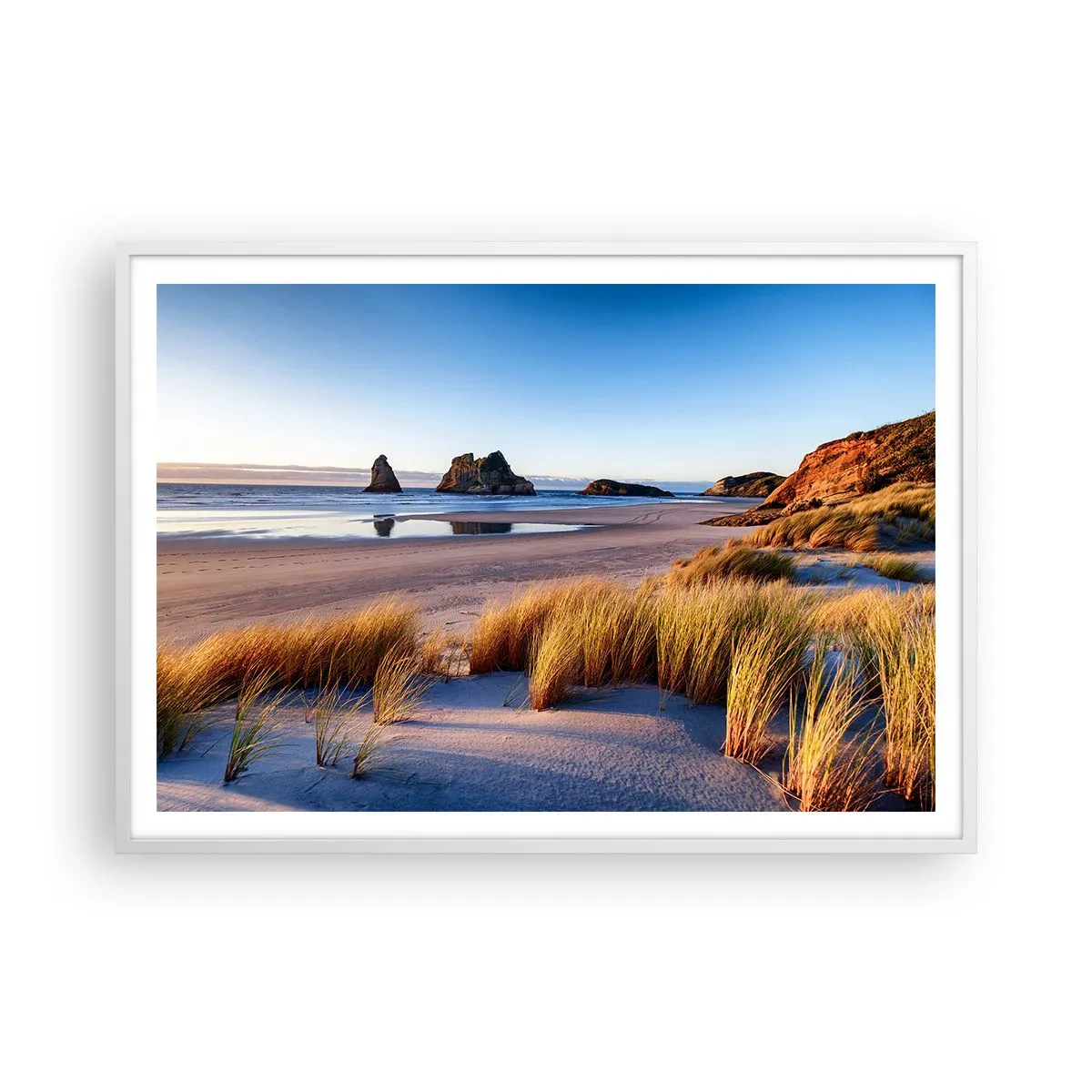 Plakat w białej ramie - Dla poszukiwaczy spokoju - 100x70 cm