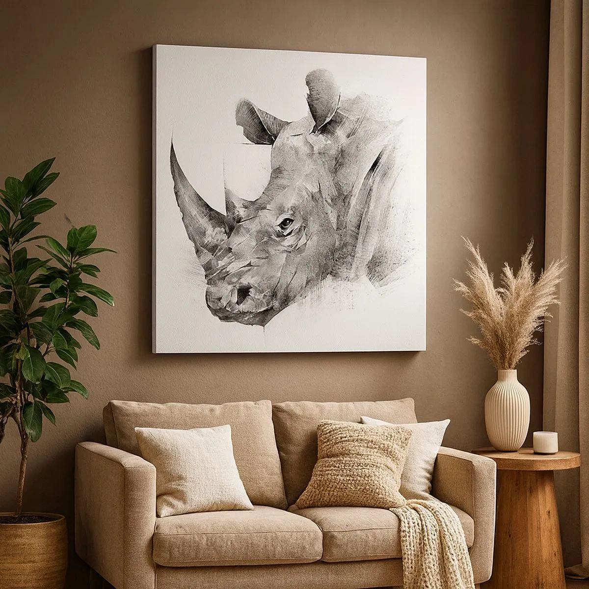 Obraz na płótnie - Afrykański portret - 30x30 cm