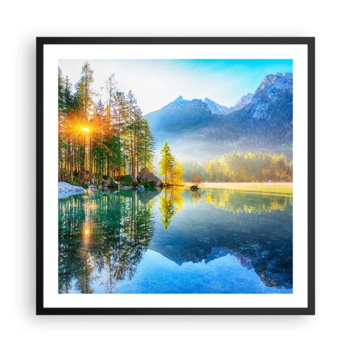 Plakat w czarnej ramie - Majestat i słodycz - 60x60 cm