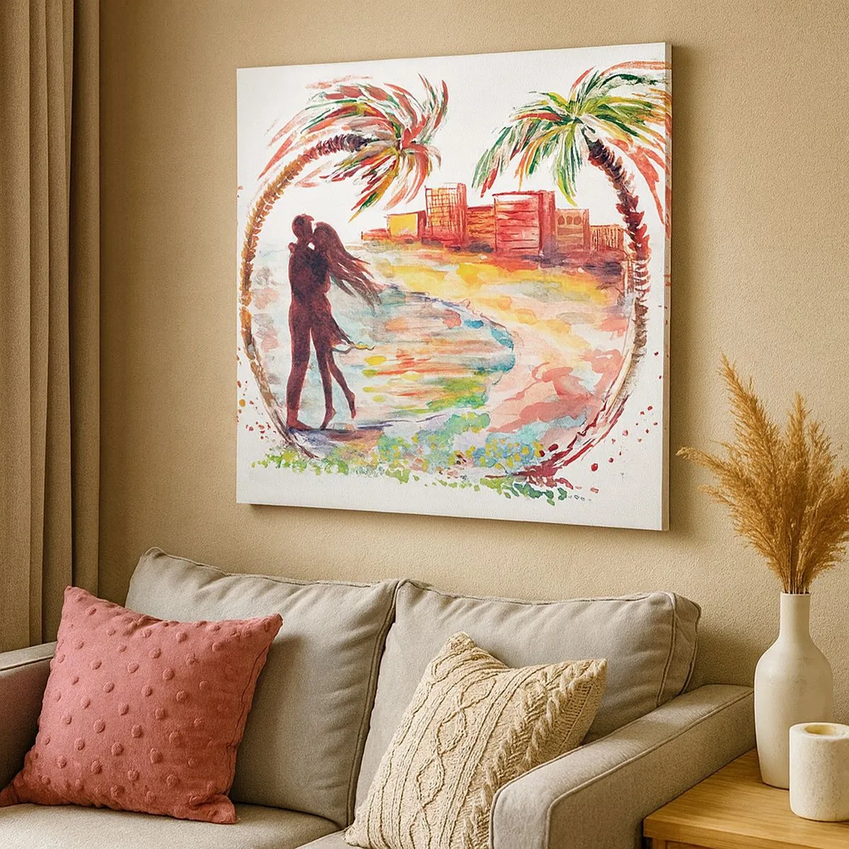 Obraz na płótnie - Romantyczne wakacje - 30x30 cm