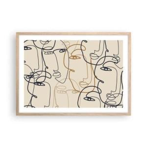 Plakat w ramie jasny dąb - Portret zwielokrotniony - 70x50 cm