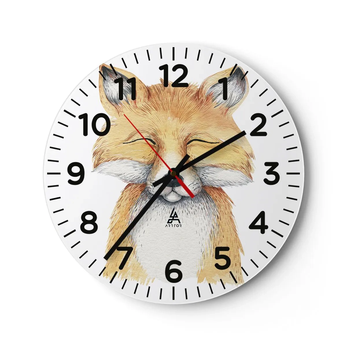 Zegar ścienny - Lisie humory - 40x40 cm