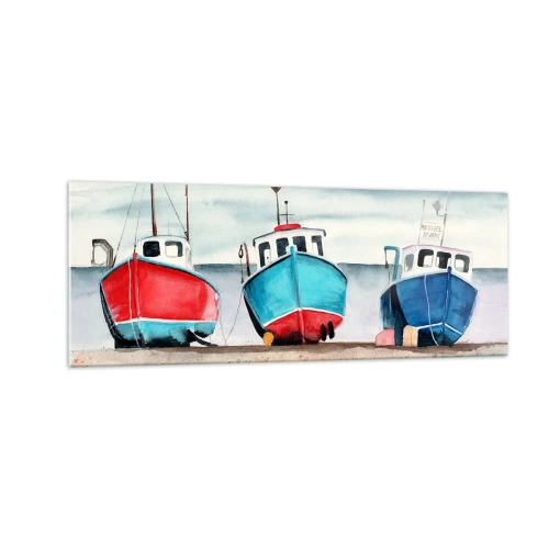 Obraz na szkle - Gotowe na połów - 140x50 cm