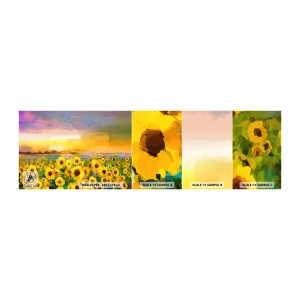 Fototapeta Próbka Standard Eco - Samo słońce zstąpiło na ziemię - Pole Słoneczników, Słonecznik, Natura - 100x30 cm