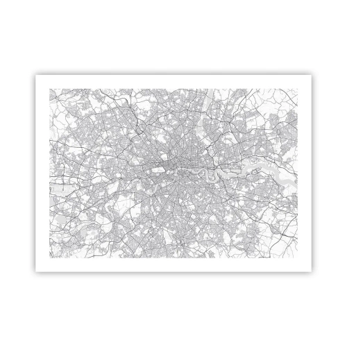 Plakat - Mapa londyńskiego labiryntu - 70x50 cm