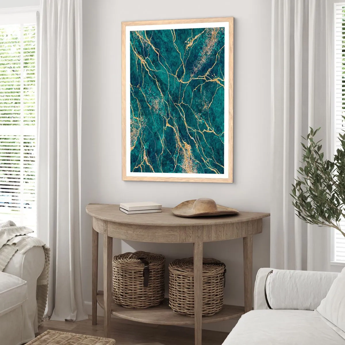 Plakat w ramie jasny dąb - Żyła złota - 61x91 cm