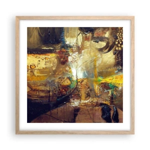 Plakat w ramie jasny dąb - Zimno, cieplej, gorąco - 50x50 cm