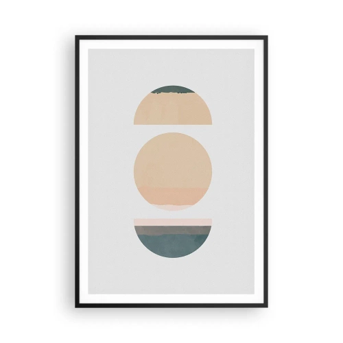 Plakat w czarnej ramie - Koło za kołem - 70x100 cm