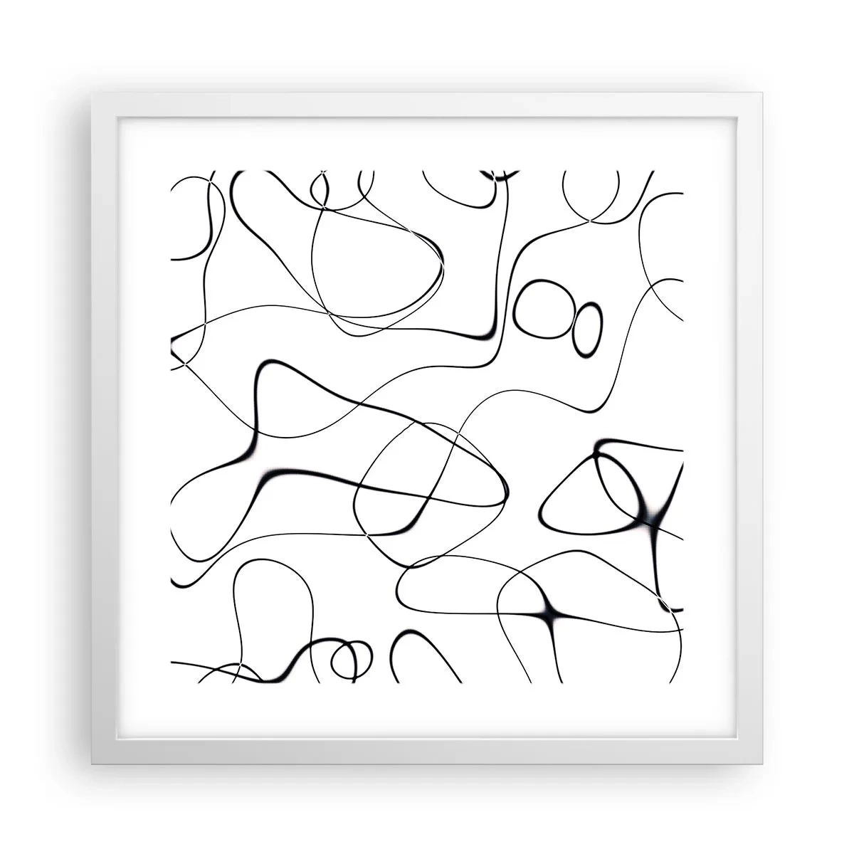 Plakat w białej ramie - Ścieżki życia, koleje losu - 40x40 cm