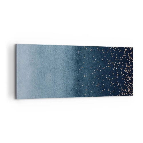 Obraz na płótnie - Kompozycja – niebieskie fazy - 100x40 cm