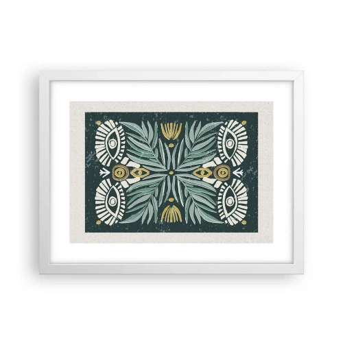 Plakat w białej ramie - Jak ludowa wycinanka - 40x30 cm