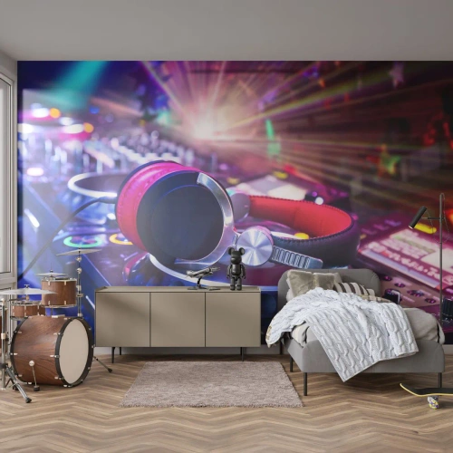 Fototapeta Samoprzylepna Deluxe Sticker - Będzie, będzie się działo - Muzyka, Studio Muzyczne, Słuchawki - 400x280 cm