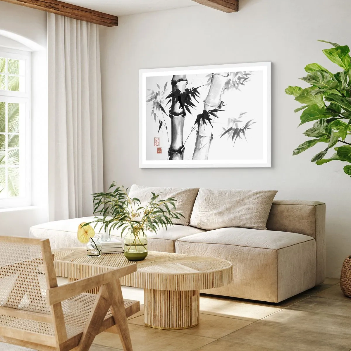 Plakat w białej ramie - Zbliżenie na orient - 50x40 cm