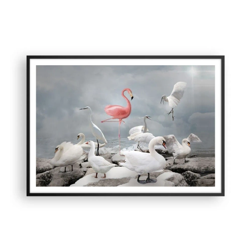 Plakat w czarnej ramie - Skąd się tu wziąłem? - 100x70 cm