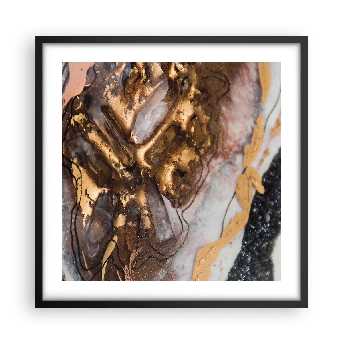 Plakat w czarnej ramie - Żywioł ziemi - 50x50 cm