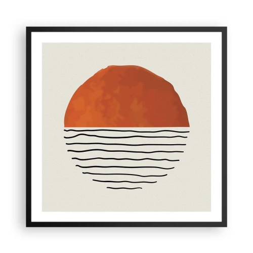 Plakat w czarnej ramie - W japońskim klimacie - 60x60 cm