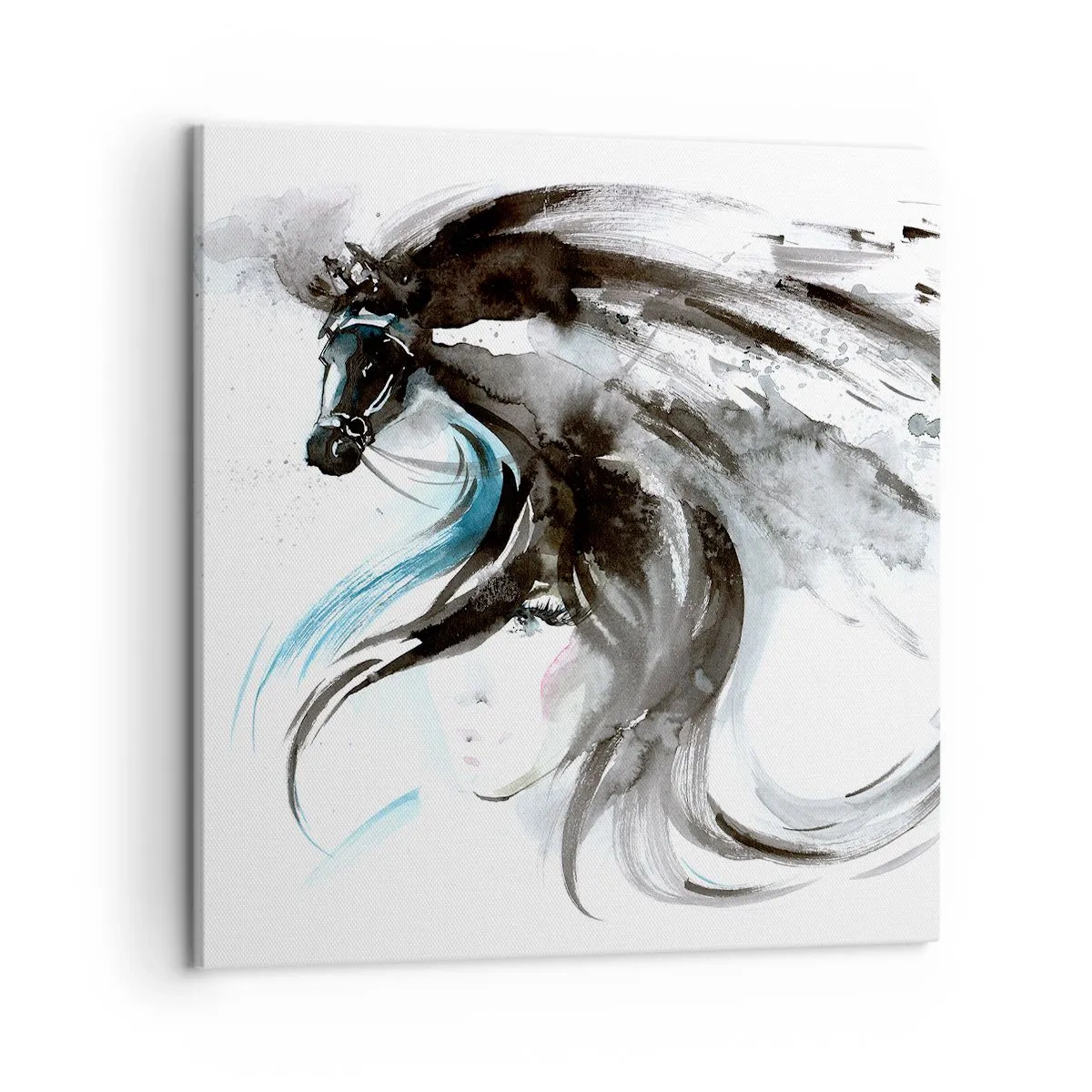 Obraz na płótnie - Galop Czarnego Księcia - 50x50 cm