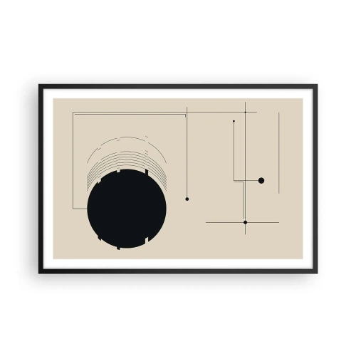 Plakat w czarnej ramie - Sprężysta i dynamiczna kompozycja - 91x61 cm