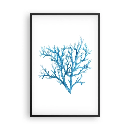 Plakat w czarnej ramie - Morski filigran - 61x91 cm