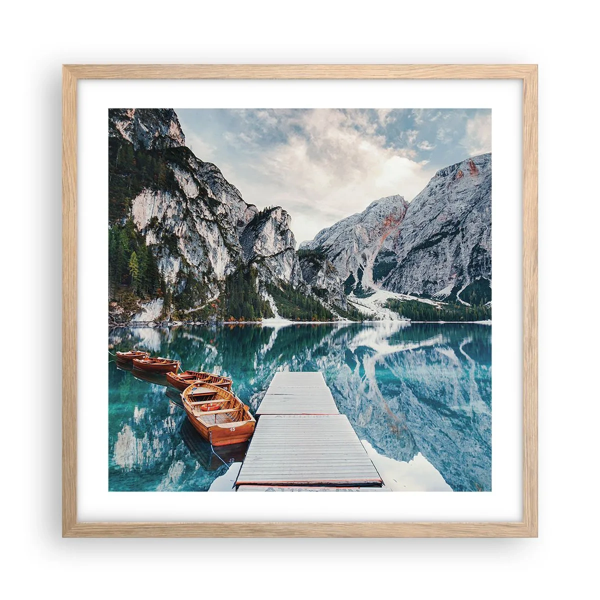 Plakat w ramie jasny dąb - Pokażemy ci piękno - 50x50 cm