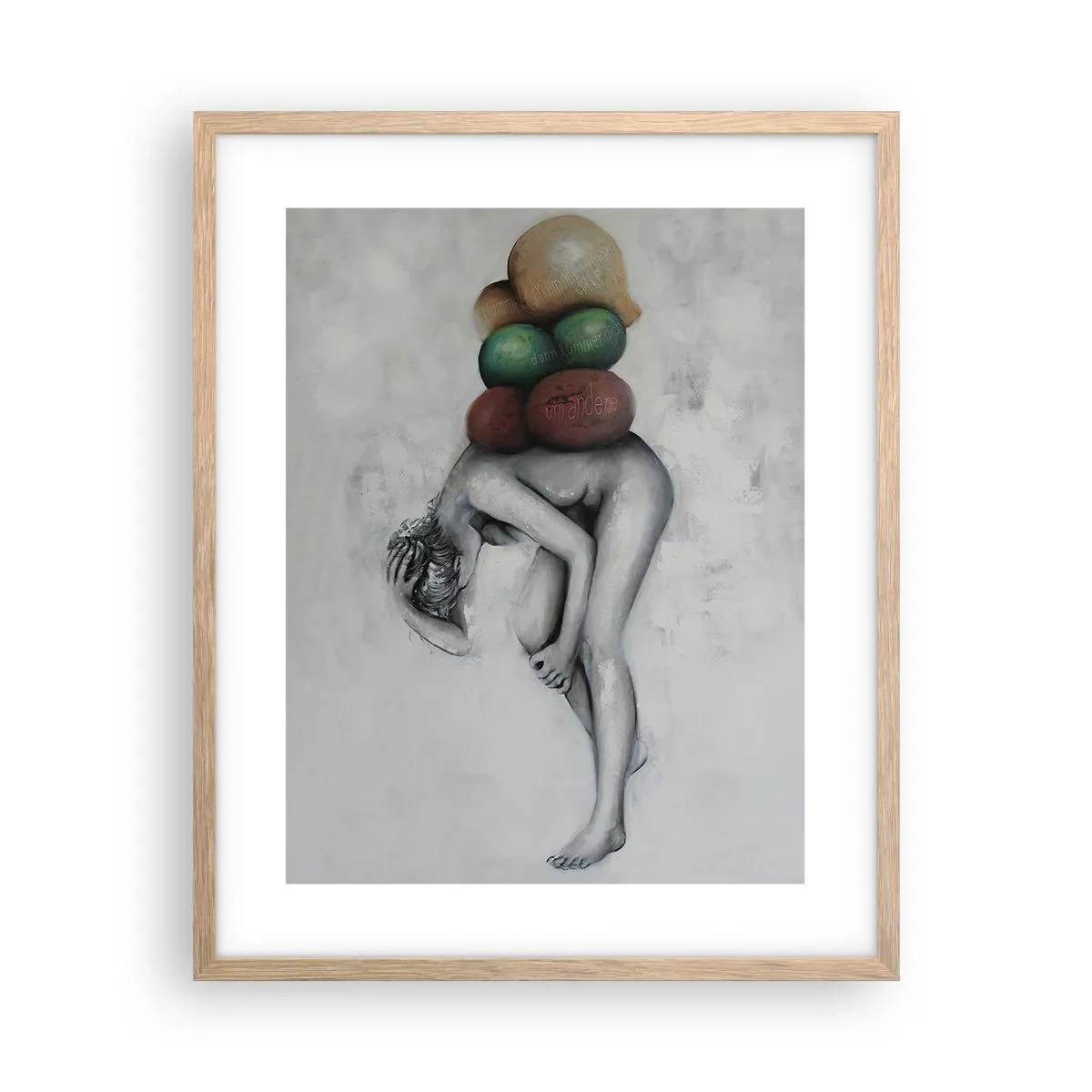 Plakat w ramie jasny dąb - Ciężar życia - 40x50 cm