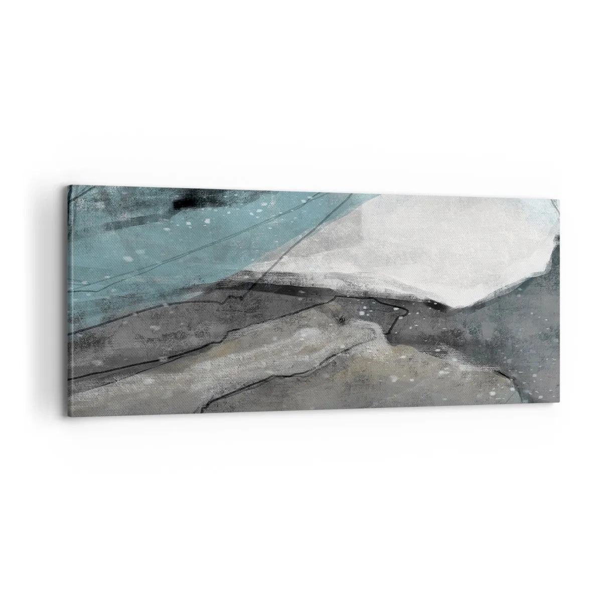 Obraz na płótnie - Abstrakcja: skały i lód - 100x40 cm