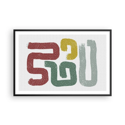 Plakat w czarnej ramie - W nieznanym języku - 91x61 cm