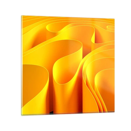 Obraz na szkle - Jak fale słońca - 60x60 cm