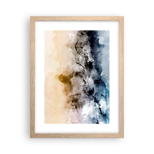 Plakat w ramie jasny dąb - Zatopione w tumanie mgły - 30x40 cm