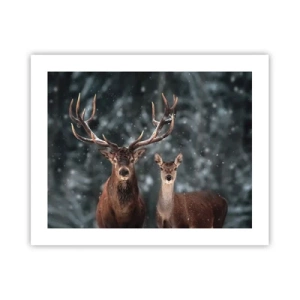 Plakat - Pan lasu z małżonką - 50x40 cm