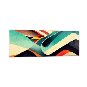 Obraz na szkle - Kompozycja intensywna - 90x30 cm
