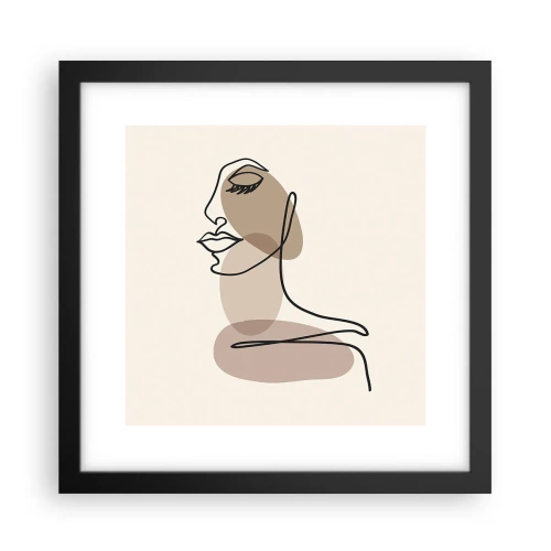 Plakat w czarnej ramie - Zasłuchana w siebie - 30x30 cm