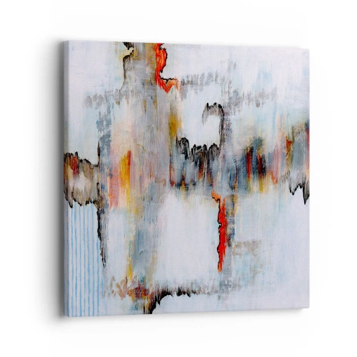 Obraz na płótnie - Patykiem na wodzie - 40x40 cm
