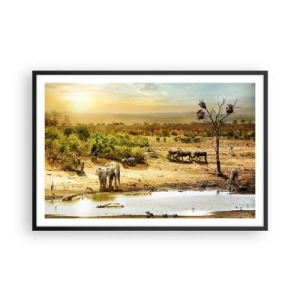 Plakat w czarnej ramie - "Z Edenu zaś wypływała rzeka…" - 91x61 cm