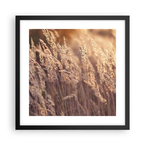 Plakat w czarnej ramie - Gotowe na powitanie jesieni - 40x40 cm