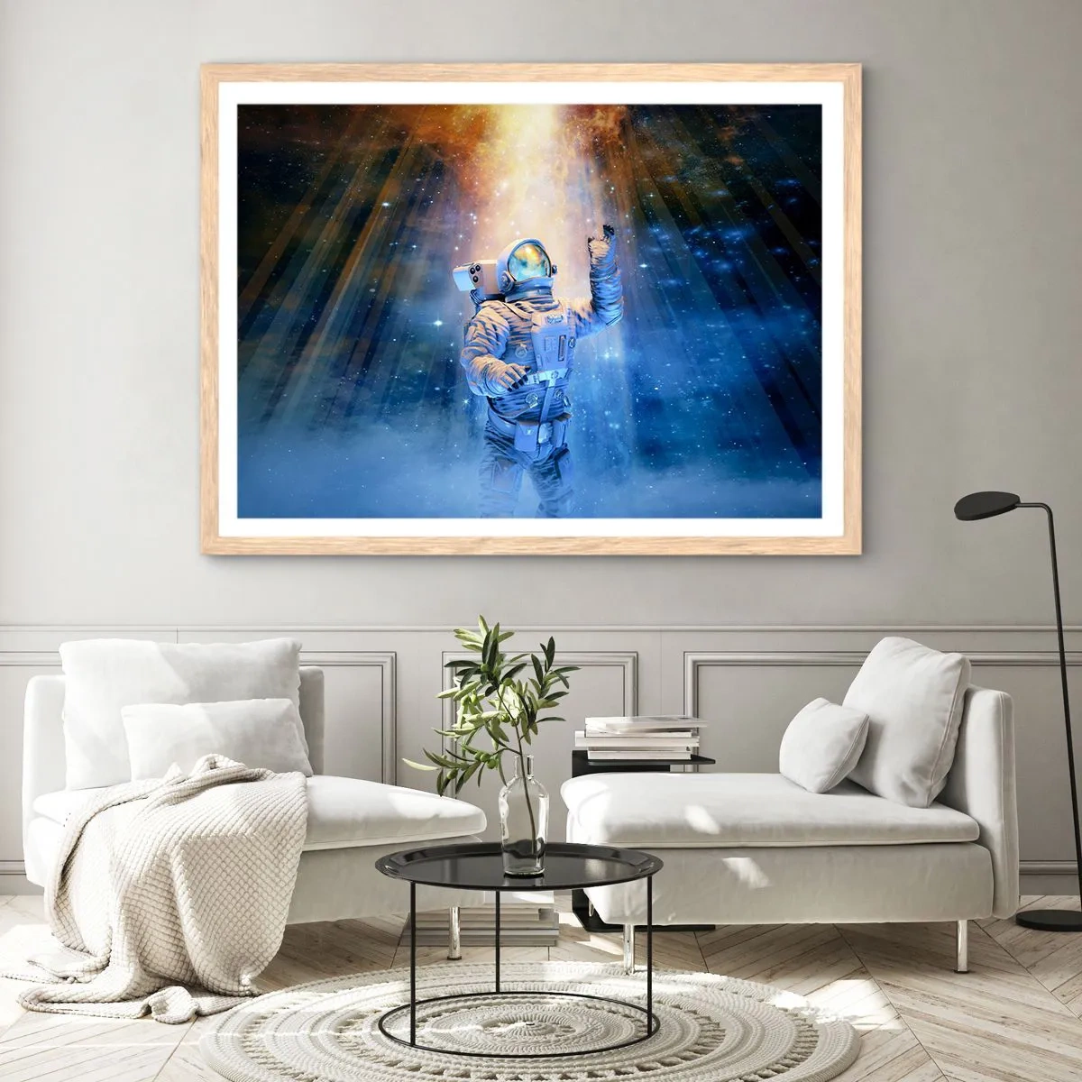 Plakat w ramie jasny dąb - Wreszcie u celu - 100x70 cm