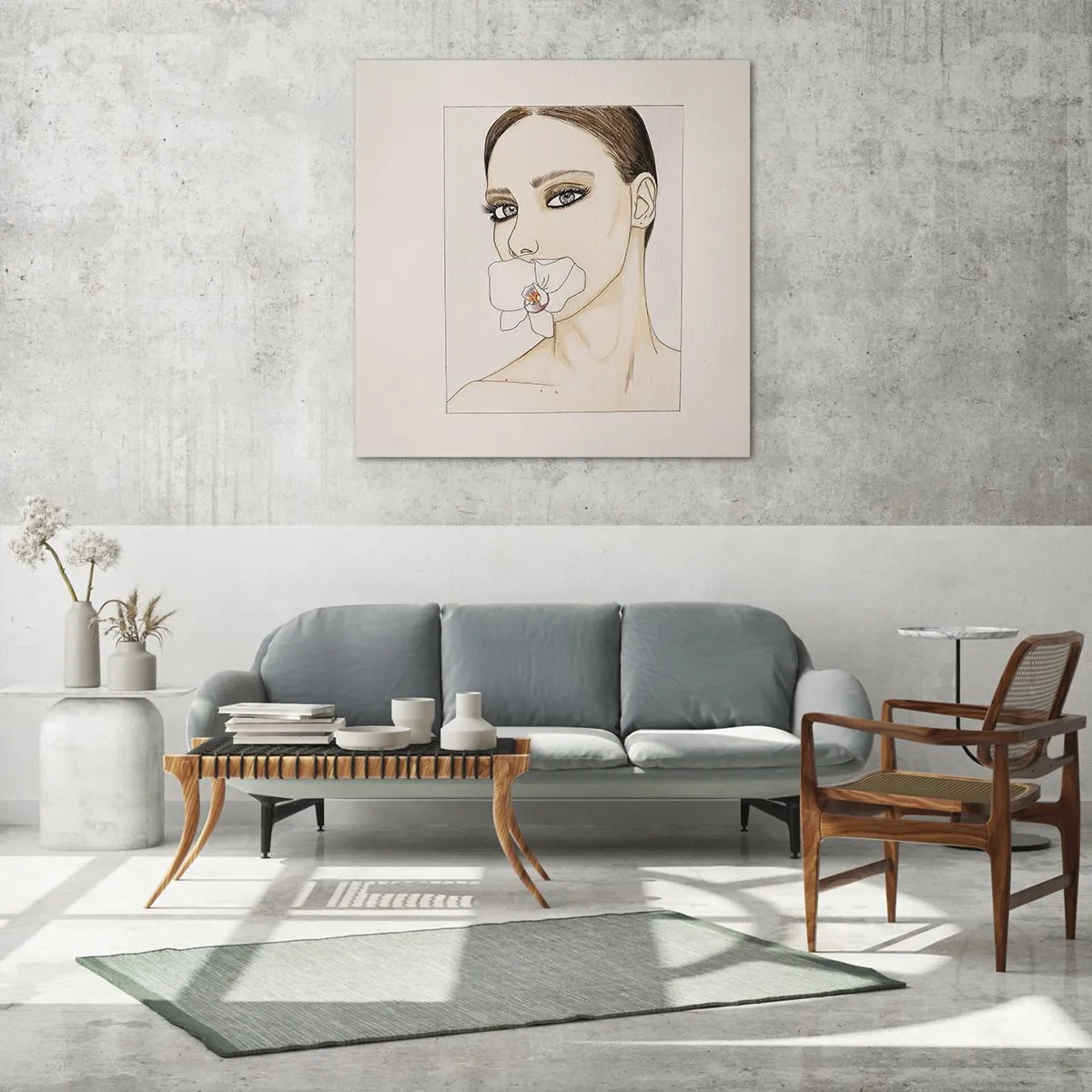 Obraz na szkle - Symbol elegancji i piękna - 60x60 cm