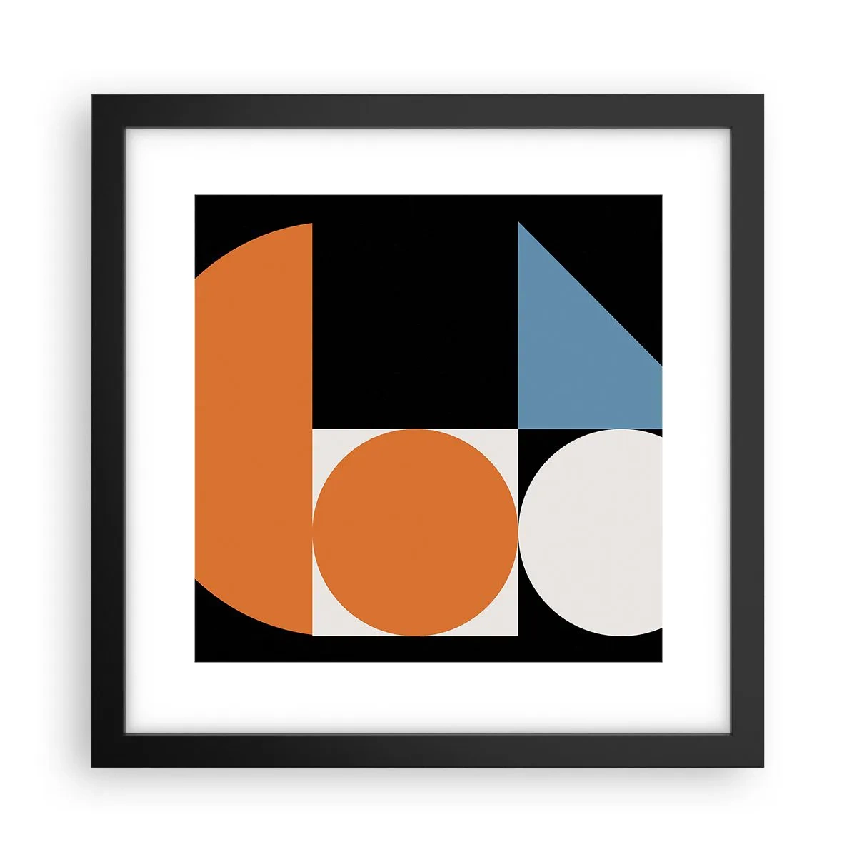Plakat w czarnej ramie - Układ figurowy - 30x30 cm