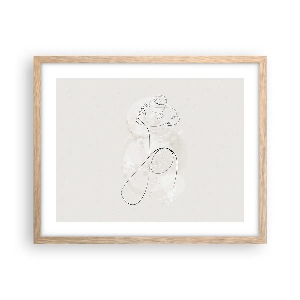 Plakat w ramie jasny dąb - Spirala piękna - 50x40 cm